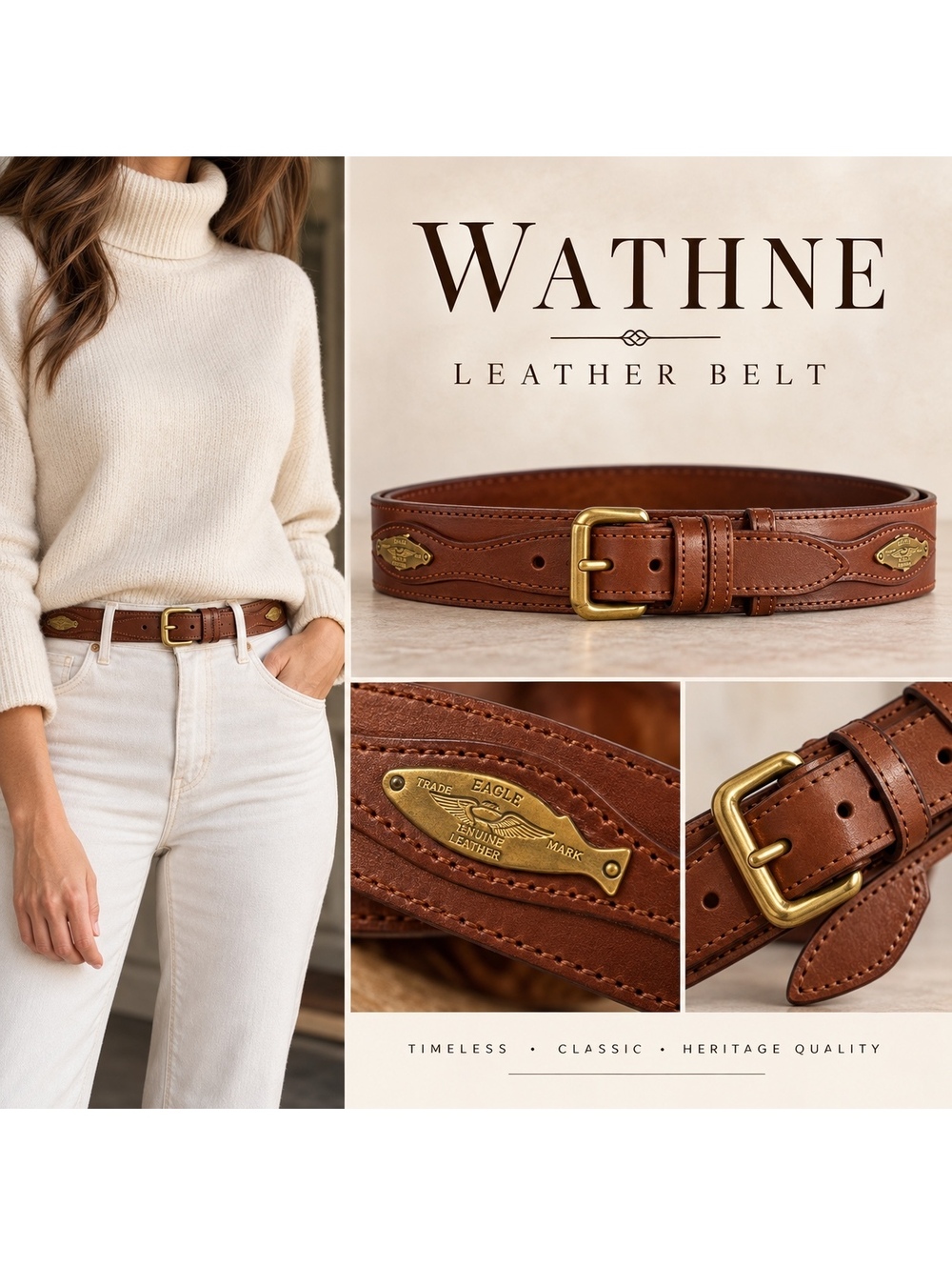Rare Wathne Leather Belt